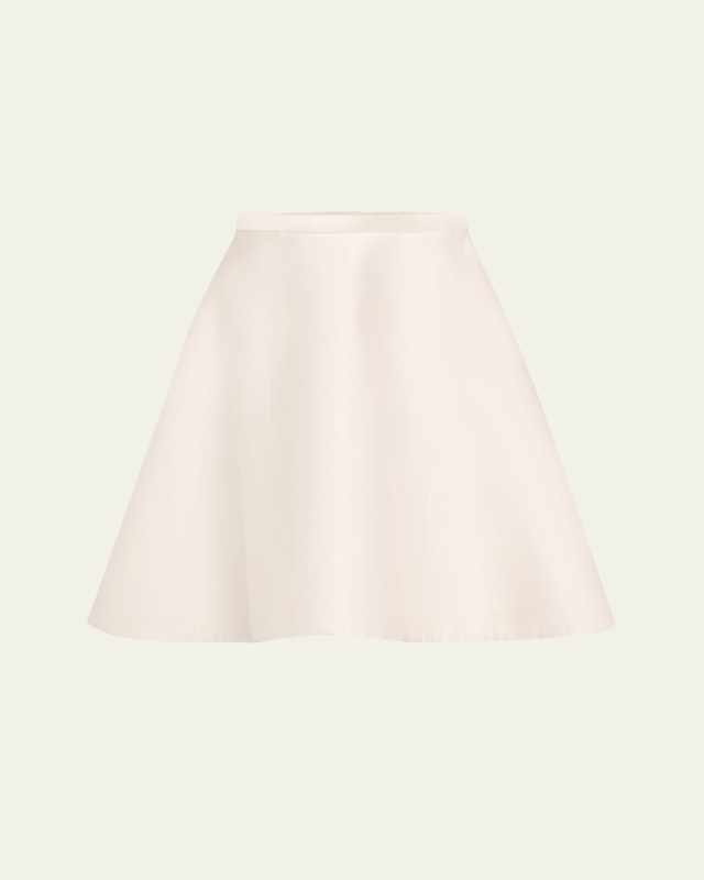 Flared Silk-Blend Midi Skirt